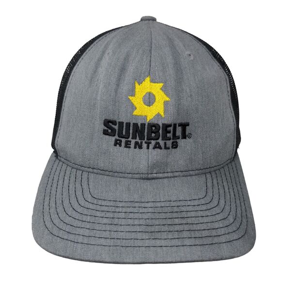 Sunbelt Rentals Snapback Mesh Back Trucker Hat Gray One Size Embroidered - Picture 1 of 9
